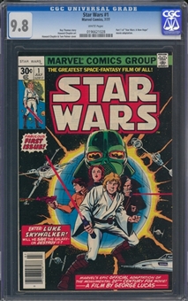 Star Wars #1 Comic CGC 9.8 NM/MT White Pages (1977) 1st Adaptation Highest Graded